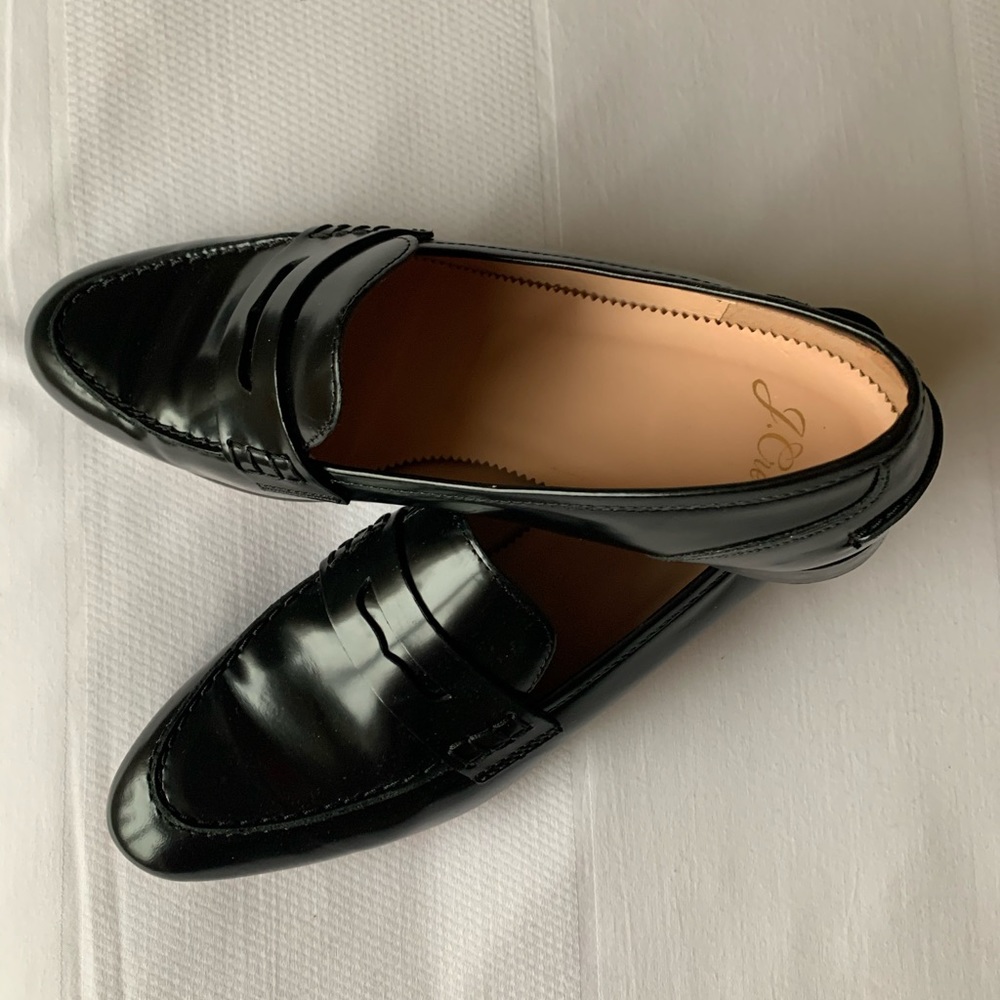 NEW J.Crew sz. 8 black patent leather loafers 🖤